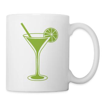 Grünes Limetten-Cocktailglas Silhouette - Tasse - Weiß - Rechts