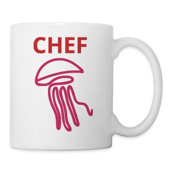 Koch Tintenfisch, die Kochqualle - Tasse - Weiß - Rechts