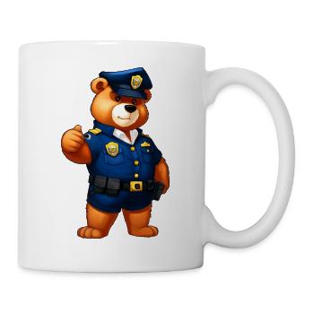 Bären Polizei - Tasse - Weiß - Rechts