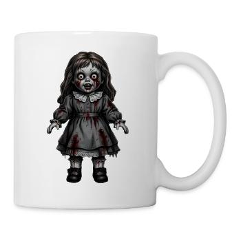 Gruselige Horror Puppe Halloween Geschenk  - Tasse - Weiß - Rechts