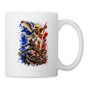 St. Michael der Beschützer - Tasse - Weiß - Rechts