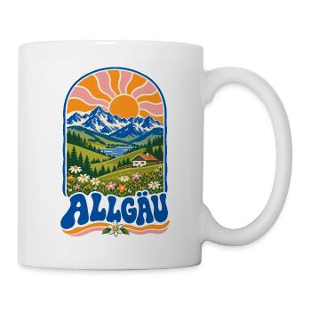 Allgäu Retro Alpine Nature - Tasse - Weiß - Rechts