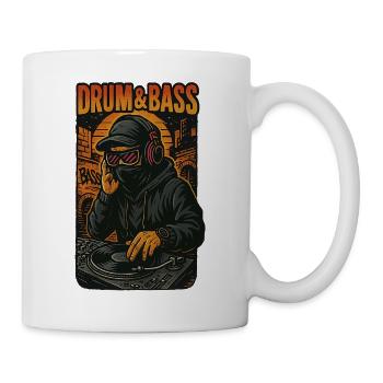 Schlagzeug und Bass - Tasse - Weiß - Rechts