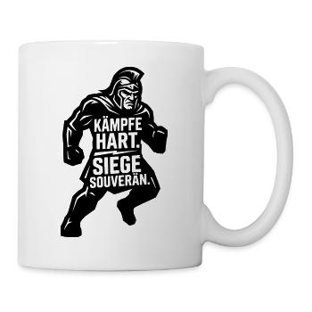 Kämpfe hart siege souverän - Tasse - Weiß - Rechts