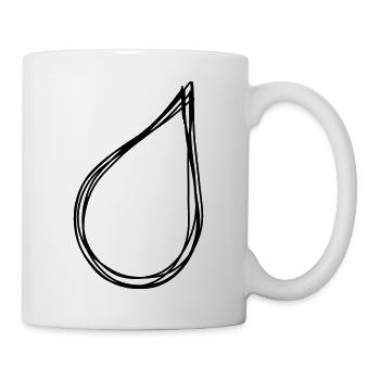 Tropfen handgezeichnet - Tasse - Weiß - Rechts
