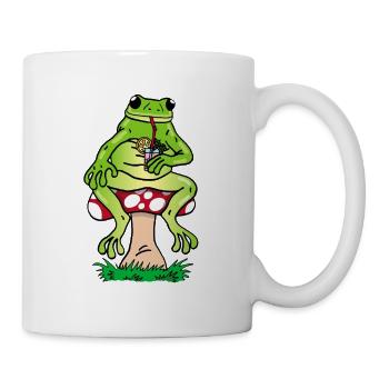 Frosch und Cocktail - Tasse - Weiß - Rechts
