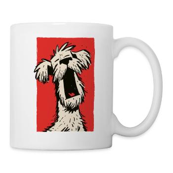 müdes Hündchen - Tasse - Weiß - Rechts