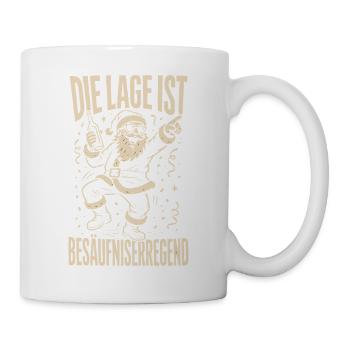 Die Lage ist besäufniserregend - Tasse - Weiß - Rechts