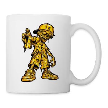 Zombie Graffiti Halloween - Tasse - Weiß - Rechts