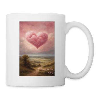 Herzwolke am Abend - Tasse - Weiß - Rechts