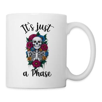 Halloween floral Skelett just a phase - Tasse - Weiß - Rechts