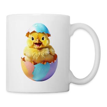 Kueken-Osterei - Tasse - Weiß - Rechts