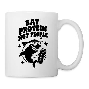 Shark Gym Tshirt Funny - Tasse - Weiß - Rechts