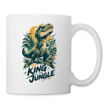 Kleiner T-Rex King of the Jungle Dino Spruch - Tasse - Weiß - Rechts