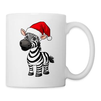 Zebras Weihnachten - Tasse - Weiß - Rechts