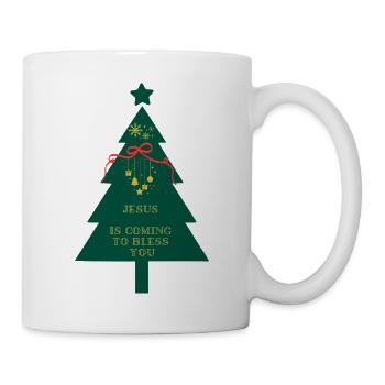 Jesus kommt, um dich zu segnen, Christmas Tree Faith - Tasse - Weiß - Rechts