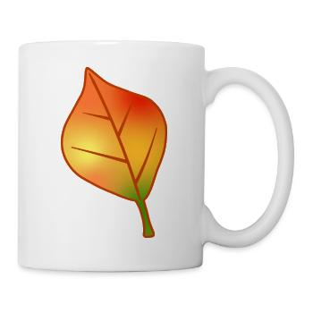 Herbstblattgradient - Tasse - Weiß - Rechts