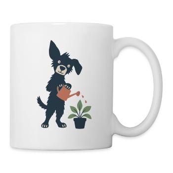 Gießpflanzen für den Hund - Tasse - Weiß - Rechts