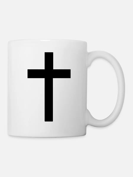 Kreuz - Tasse - Weiß