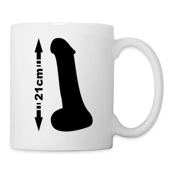 Penis 21cm - Tasse - Weiß - Rechts