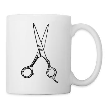 Schere - Tasse - Weiß - Rechts
