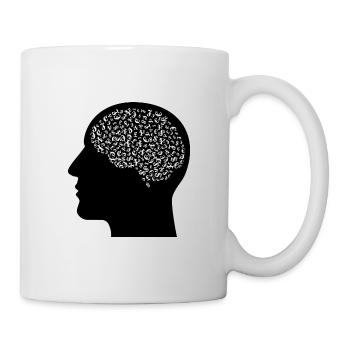Brain full of currencies - Mug - white - Right