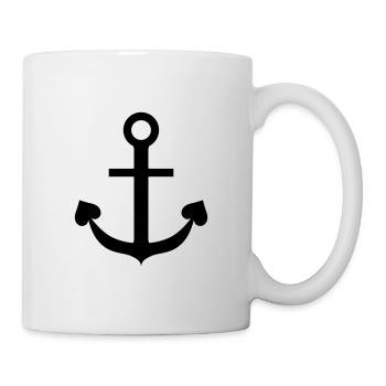 Heart anchor maritime North German - Mug - white - Right