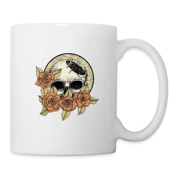 Rose and skull - Mug - white - Right