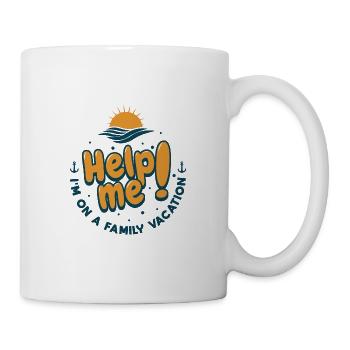 Aidez-moi, je suis sur un cadeau de vacances en famille - Mug blanc - blanc - Droite