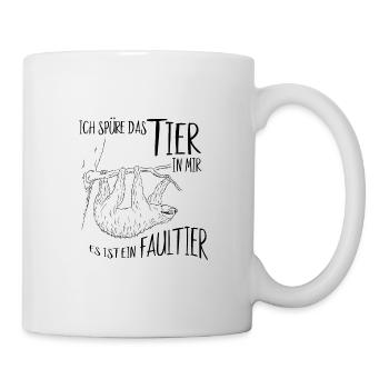Sentez l'animal en moi un cadeau amusant paresseux - Mug blanc - blanc - Droite