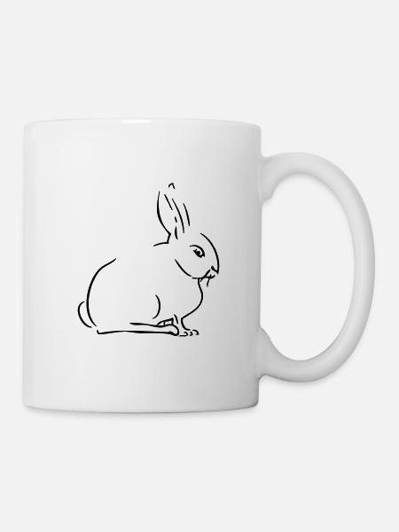 Hase - Tasse - Weiß