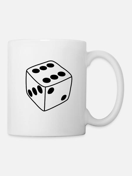 Würfel - Tasse - Weiß