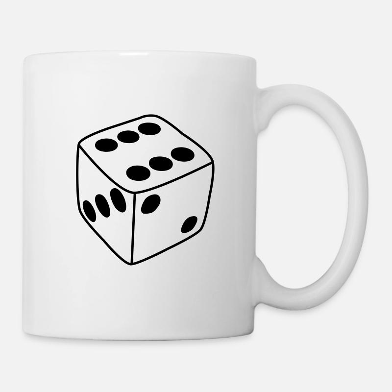 Würfel - Tasse - Weiß