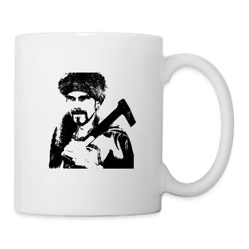 Bûcheron avec chapeau de hache et de castor - Mug blanc - blanc - Droite