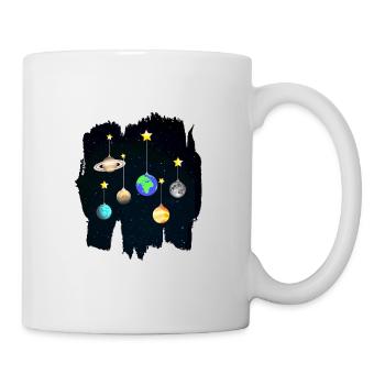 Boule de noël étoile ciel de la planète - Mug blanc - blanc - Droite