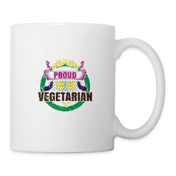 Vegetarian Shirt · Sustainable · Vegan Gift - Mug - white - Right
