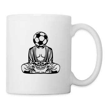 football soccer buddha buddha zen master - Mug - white - Right