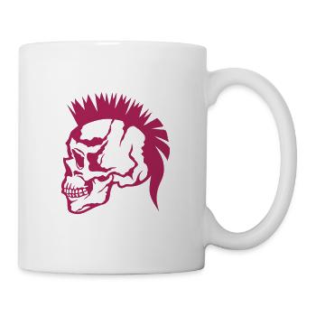 Kopf des Todes Punk Frisur 5 - Tasse - Weiß - Rechts