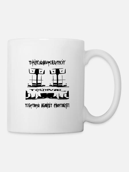 TeknoRAVEolution - Ensemble contre le capitalisme - Mug blanc - blanc