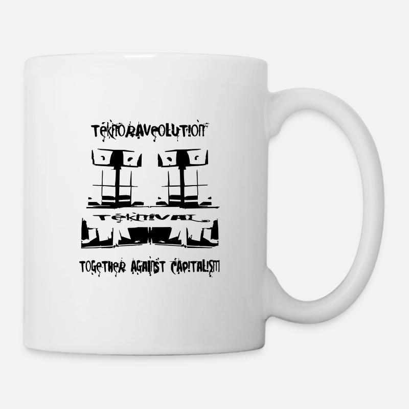TeknoRAVEolution - Together against Capitalism - Mug - white
