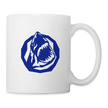 logo requin dessin poisson 802 - Mug blanc - blanc - Droite
