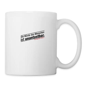 Grundgesetz Die Würde des Menschen ist unantastbar - Tasse - Weiß - Rechts