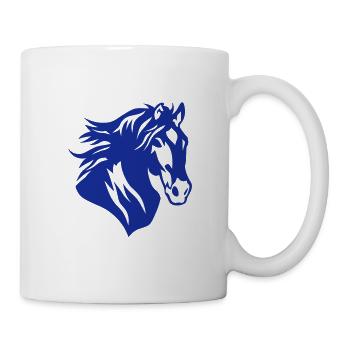 horse silhouette head 13 6 - Mug - white - Right