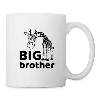 Giraffe big brother big brother brother heart bro - Mug - white - Right