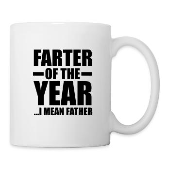 BEST FARTER OF THE YEAR - fart joke - Mug - white - Right