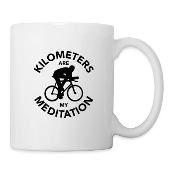 Road bike cyclist triathlon bike - Mug - white - Right