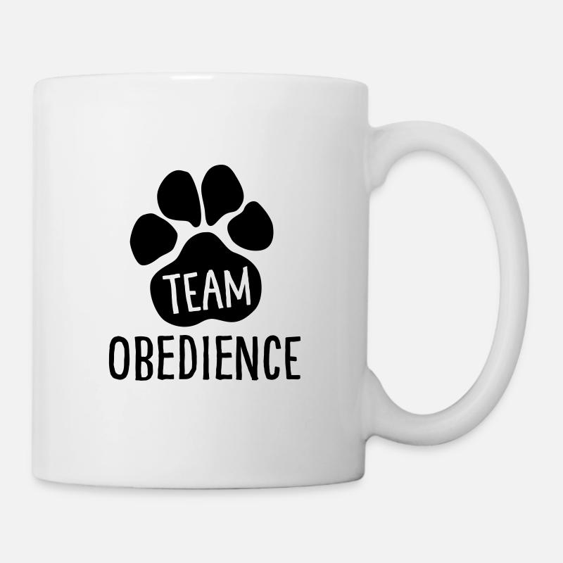 Team Obedience - Hundesport - Hundepfote - Tasse - Weiß