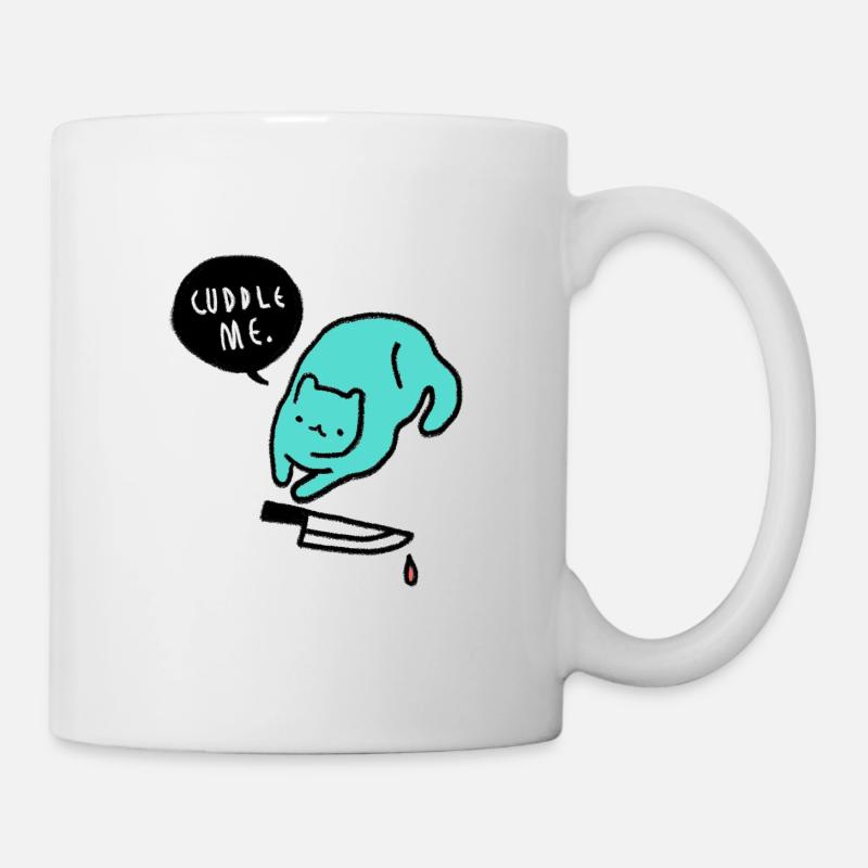 KNUDDEL MICH KATZE - Tasse - Weiß