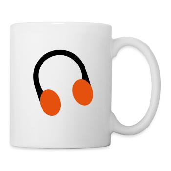 retro over ear headphone head phones - Mug - white - Right