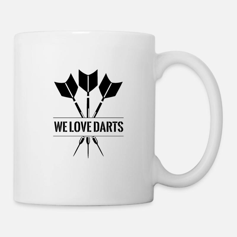 WE LOVE DARTS - Mug - white
